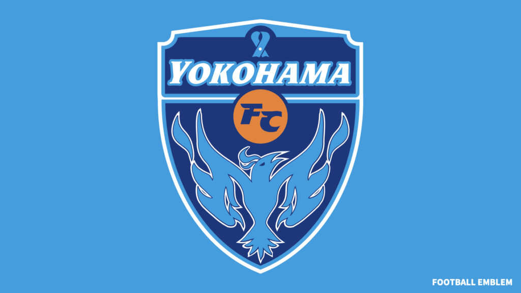 青いリボンと不死鳥のエンブレム 横浜fc Jリーグ Football Emblem