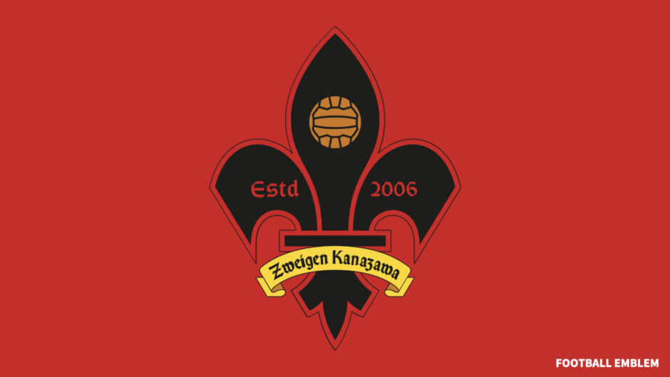フルール ド リスを模したクロユリのエンブレム ツエーゲン金沢 Jリーグ Football Emblem