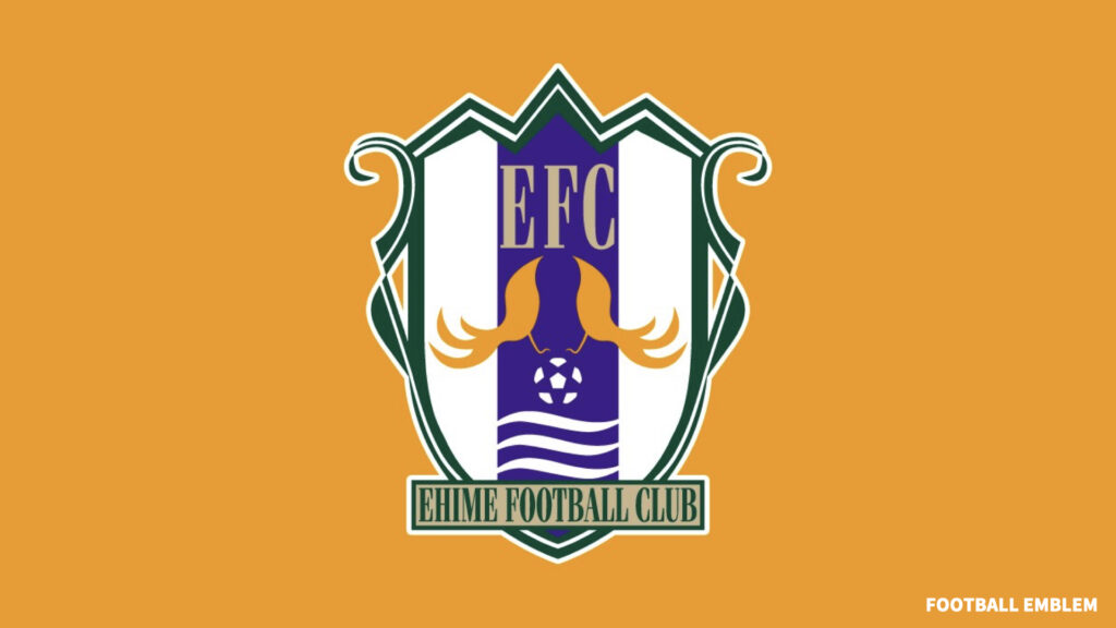 石槌山へ飛来するコマドリのエンブレム】愛媛FC【Jリーグ